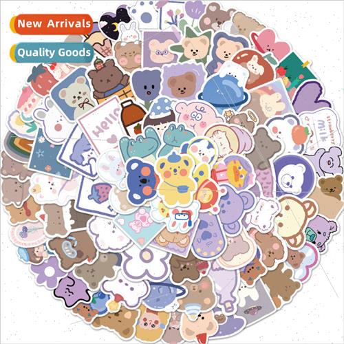 90 Kawaii colorful bear cartoon doodle stickers laptop iPad