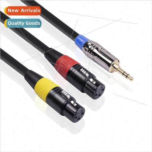 New Extended Split 3.5mm Male to Dual Ca Female 3-core Ca St