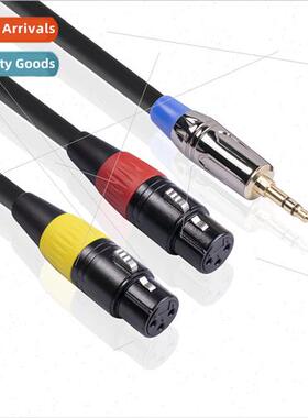 New Extended Split 3.5mm Male to Dual Ca Female 3-core Ca St