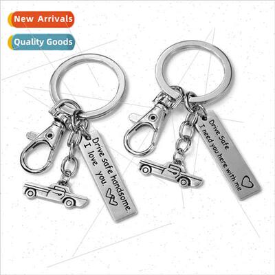 Drive safe handsome I love you keychain jewelry pendant