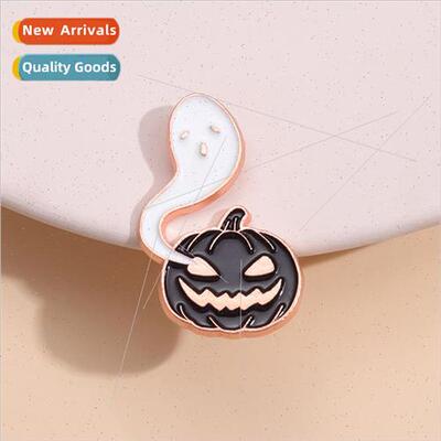 New Halloween creative pumpkin head ghost shape cartoon pin