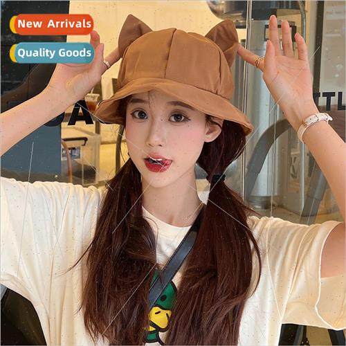 Spring and summer cute fun cat ears fisherman hat children s