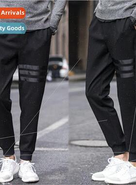 2019 new fall elastic casual pants mens Slim padded nd Korea