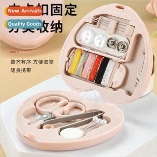 Mini needle and thread box travel heart-shaped practical por