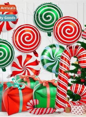 Christmas  Box Balloon Christmas Cane Balloon Candy Pinwheel