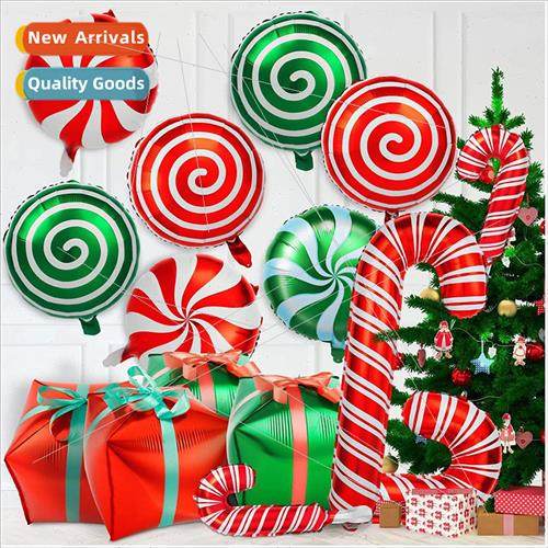 Christmas  Box Balloon Christmas Cane Balloon Candy Pinwheel