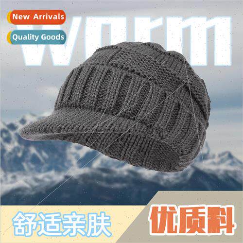 Woolen cap childrens winter outdoor mens warm duck tongue kn