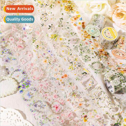 Romantic flower collection series PET tape vintage fresh flo
