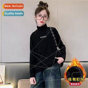 Girls bottoming shirt double-sided devel 2023 winter new hig