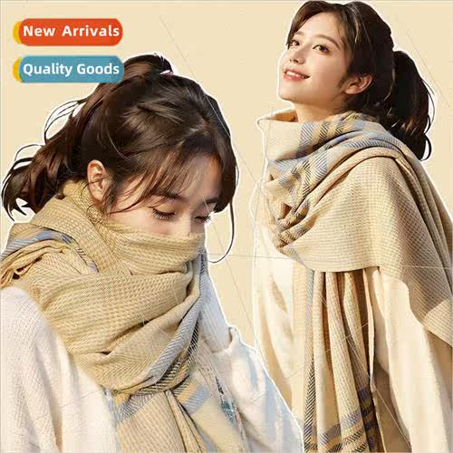 Autumn and winter new product plaid womens scarf Korean  of