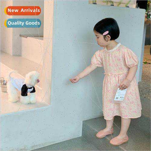 Korean childrens clothing baby girl dress 2023 summer fashio