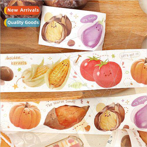 Washi Tape Food Talk Series Cartoon Food Vegetable Handbook