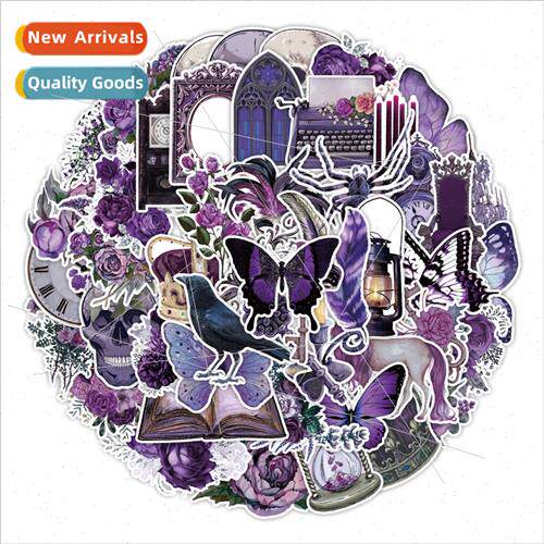 50 pcs of violet series graffiti stickers motorcycle compute
