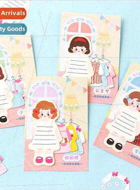 Dress Change Girl Letterhead Envelope Set Small Fresh Girl m