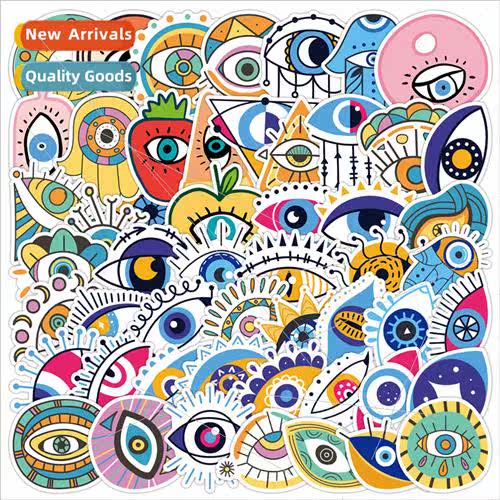 50 mysterious eyes graffiti stickers car water cup cell phon