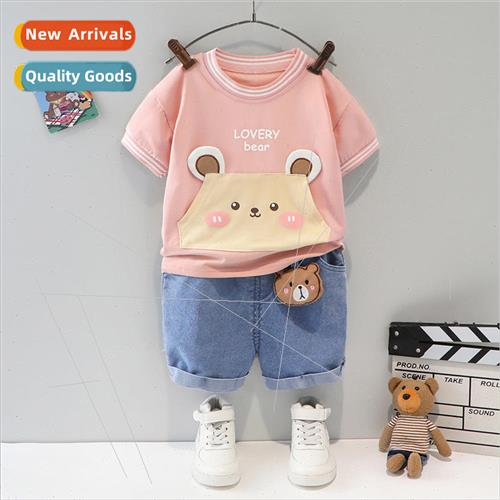 2022 new girls cute two-piece baby girl summer childrens 适