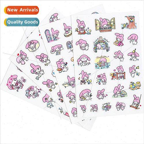 Cartoon Melody children handbook stickers cute white rabbit