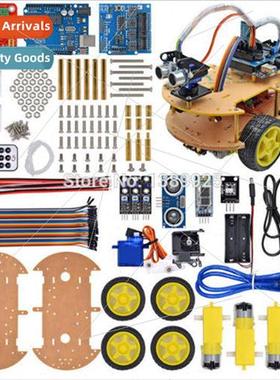 ad rduino smart car chassis 4wd/four wheel drive double laye