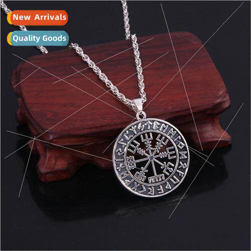 Nordic Pirate Vintage Compass Necklace Viking Viking Rune Ne