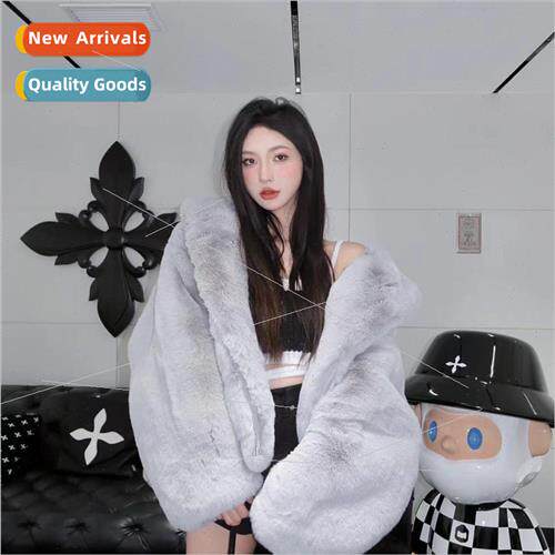 SM Snowman Hoodie Classic Faux Faux Raccoon Fur Soft Plush C
