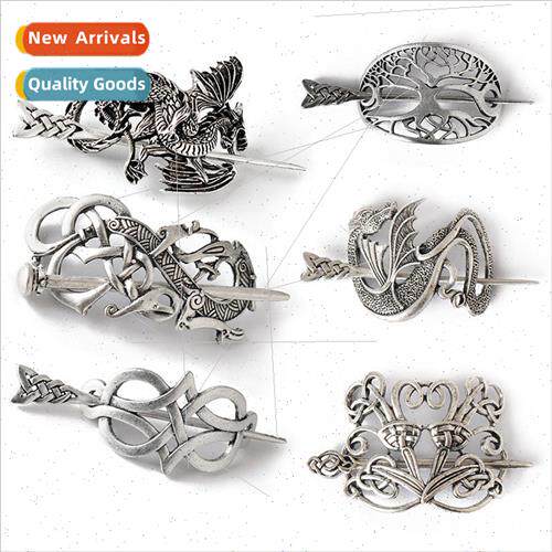 New Scandinavian vintage Viking hairpin Celtic dragon knot h