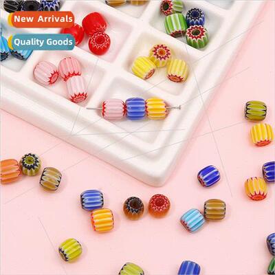 8mm uli thousand flowers Nepal pumpkin barrel beads DIY hand