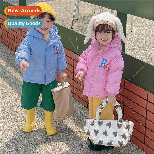 Thickened warm childrens down jacket winter 2023 new three d