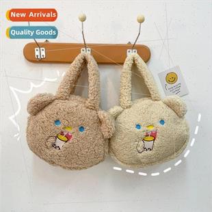 men cute children fur 2023 bear bag and Plush handbag new