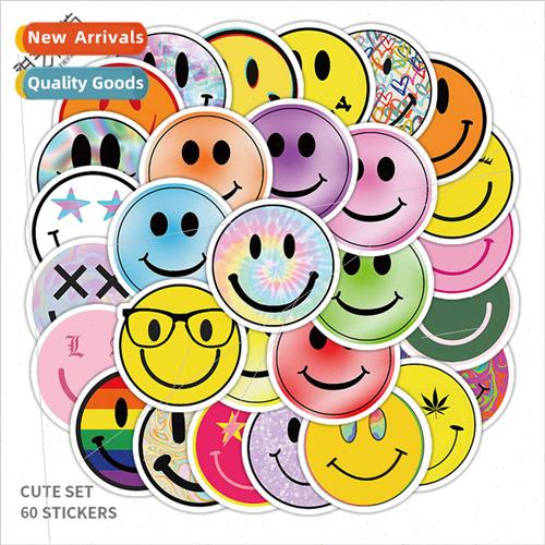 50 new smiley face expression graffiti stickers decorative p