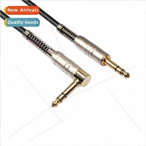 Black gold-plated head 6.35mm stereo male to male straight t
