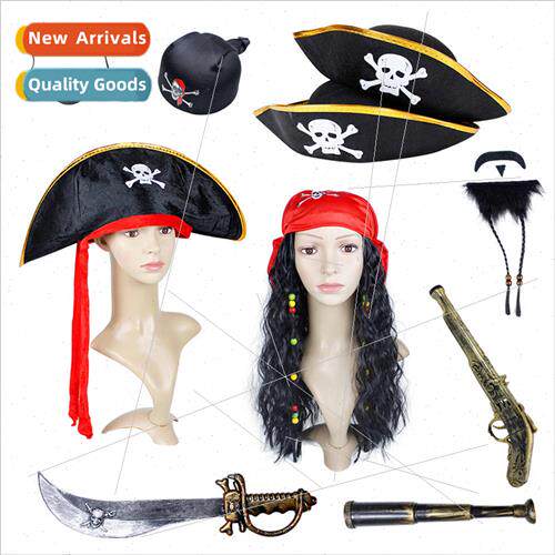 Pirate hat adult children Pirates of the Caribbean eye patch