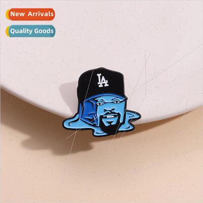 Blue character head brooch clothes bag accessories badge car