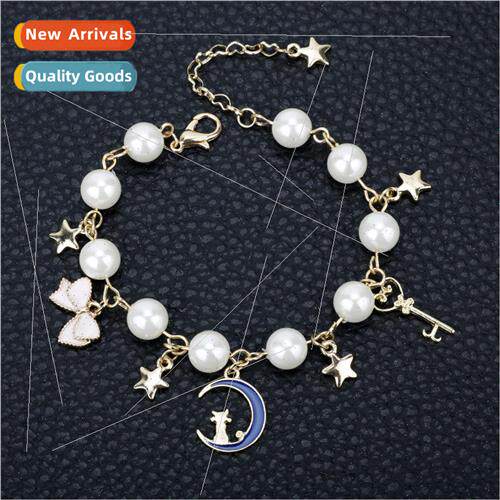 New Korean fashion cute kitty moon bow star love key pearl b