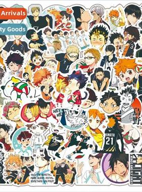 100 Volleyball Boys Cartoon Collection Doodle Stickers Helme