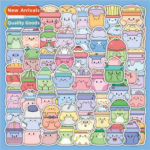 60 square small monster stickers personalized creative carto