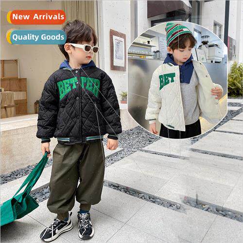 Childrens clothing girls winter cotton jacket 2023 new fall