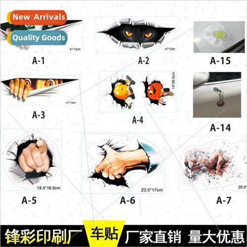 Car personalized stickers 3D digital simulation stickers bod