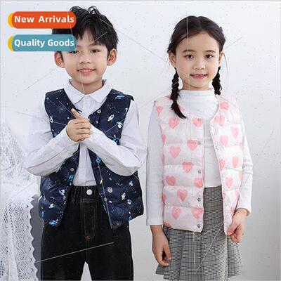 Childrens down vest 90 white duck down 2023 fall and winter
