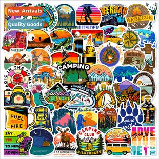 50 Outdoor Stickers Seaside Journey Scenery Car Stickers Adv