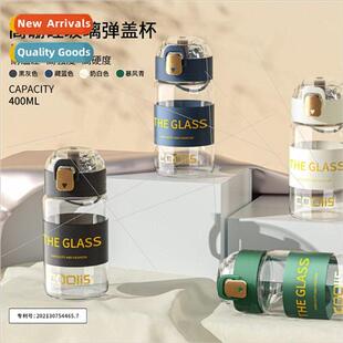 mple high-color letters glass cup office home water cup conv