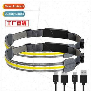 COB headlamp led mini headwear running headlamp usb recharge