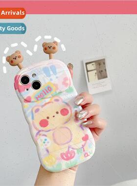 Colorful Graffiti Bear 13ProMax Shaker iPhone 14 Case 适用 A