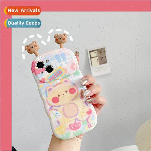 Colorful Graffiti Bear 13ProMax Shaker iPhone 14 Case 适用 A