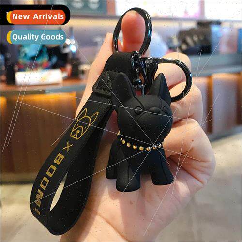Cartoon resin pitbull puppy keychain female cute creative ex