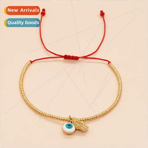 Wind Alloy Eyes Palm Charms Gold Beads Rice Beads Fashion De