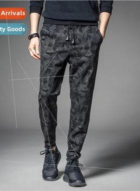 Summer nine-minute sports pants mens thin section loose casu