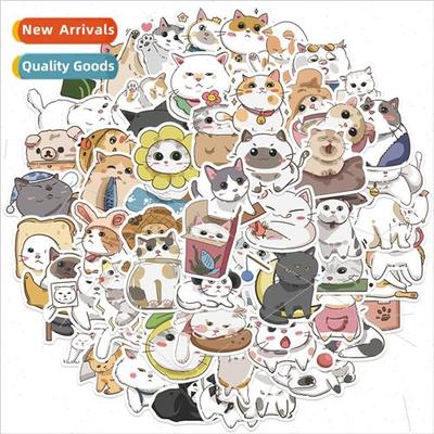 62 Japanese cat daily doodle stickers trolley case water cup