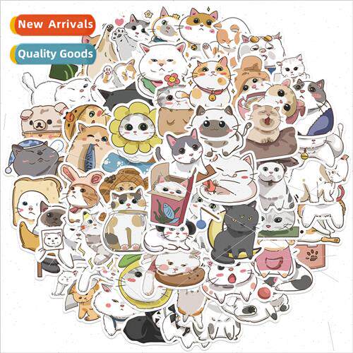 62 Japanese cat daily doodle stickers trolley case water cup