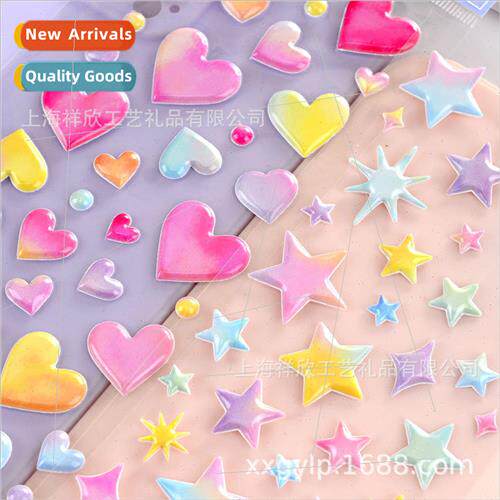 Red love three-dimensional 3d bubble stickers 适用 children