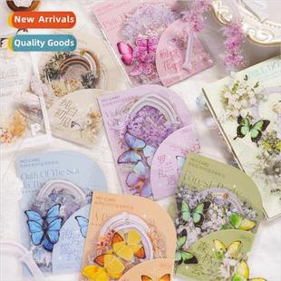 Sticker Pack Floral White Vintage Ink Series PET Romantic